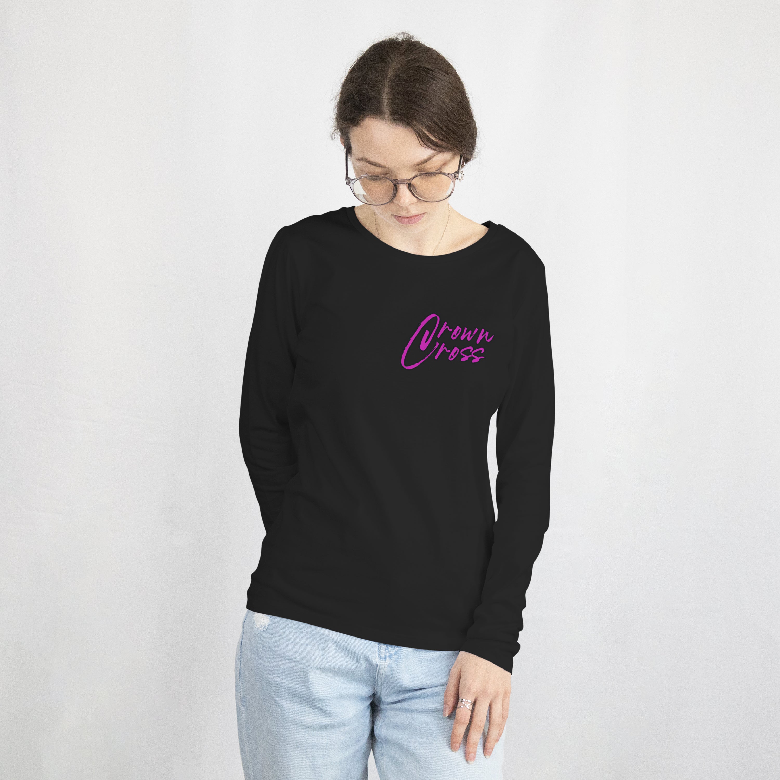 Make Heaven Crowded – Long Sleeve Tee (Pink Front)