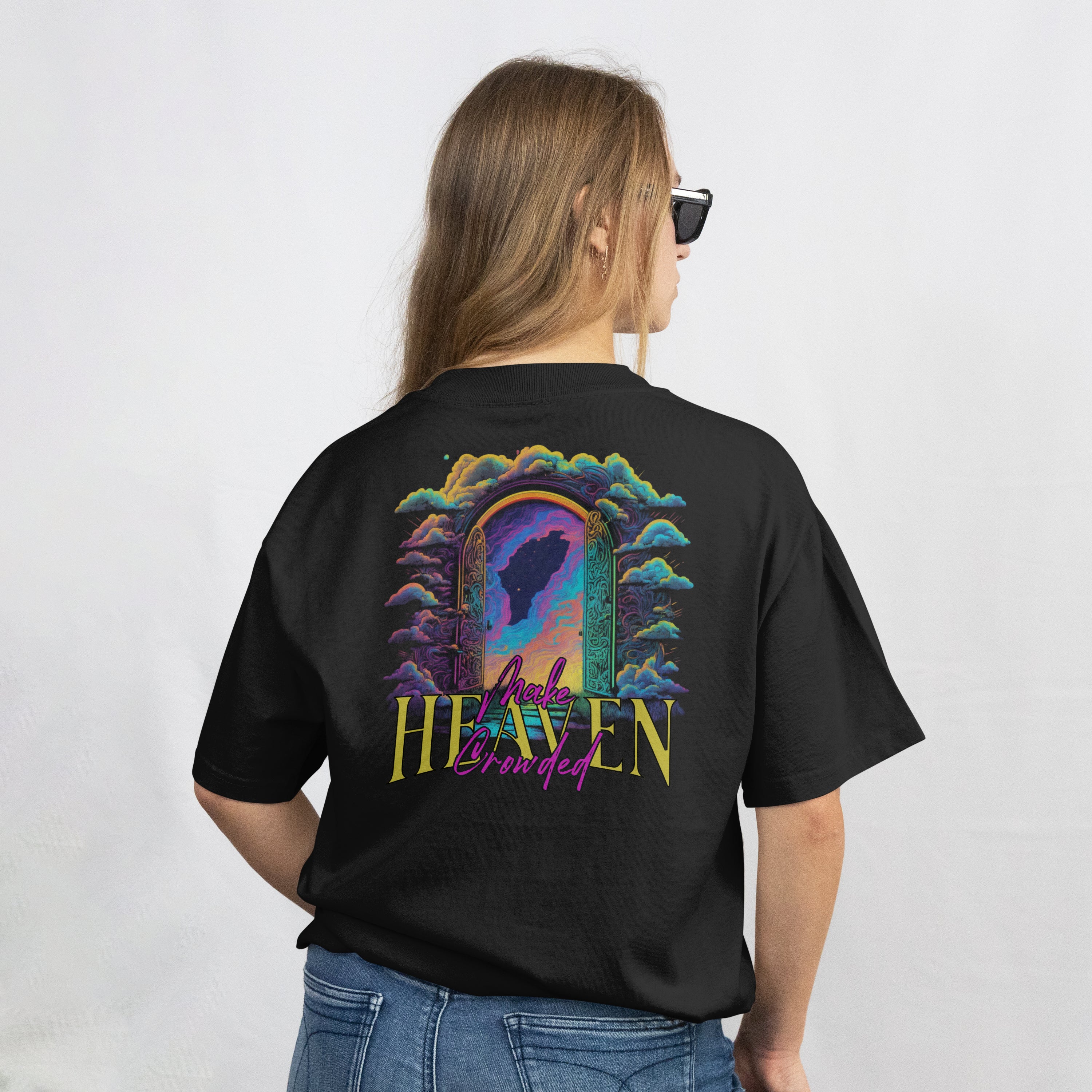 Make Heaven Crowded – Short Sleeve Tee (Teal Front)